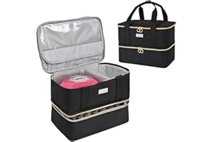 IVODEELA Boite Rangement Vernis à Ongles,Sac Rangement Vernis et Lampe UV pour 40 Bouteilles 15 ML,Sac Organisateur de Vernis à Ongles,Noir