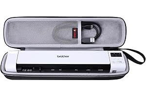 XANAD Etui pour Scanner Portable Compatible pour Brother ds640 / ds-740d / Brother ds-940dw / HP Petit HPPS100 / DS-620 / EPSON Workforce ES-60W / DS-70 / DS-80W / DS-50 Scanner Mobile Housse (Gris)