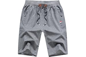 cioiniei Mens Shorts Summer Casual Joggers Shorts Elasticated Waist with Zip Pockets