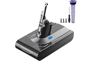 Dyeetic Dyson v8 Akku, Ersatzakku Dyson V8 SV10 Serie, für Akku V8 Absolute Animal Fluffy Motorhead Staubsauger mit 1 Filter