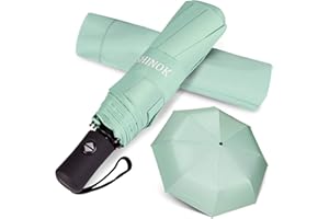 Shinok Travel Umbrella Rain Compact Folding UV Umbrella for Sun Protection Auto Open Close Women Umbrellas Green