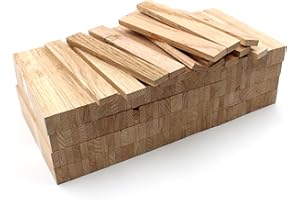 VmG-Store 80 listelli in legno, 22 x 8 x 160 mm, per fai da te (rovere rosso 22 x 8 mm)