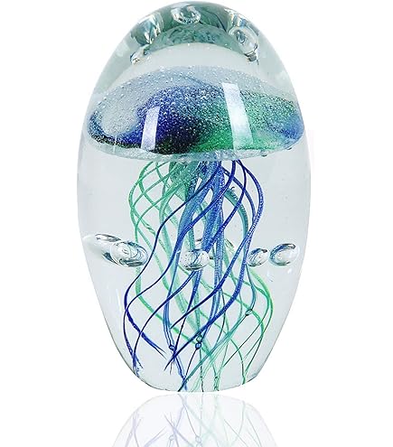 EUSTUMA Handgeblasene Glas-Schildkröten-Figuren, Ornament, Meerestier-Ornament für