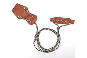 Sinbana Archery Bow Stringer Tool, Leather & Nylon Stringer with Non-Slip Pads Safe & Durable Recurve Bow String Mounting Accessories for Various Recurve Bows Target Practice Accessories