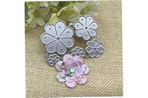 BYFRI 5Pcs / Set Fleur métal Découpe pochoirs pour Le Bricolage Scrapbooking décoratif Embosser Artesanat Die Modèle de Coupe