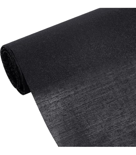 Tissu Thermocollant Noir 1x1m - Entoilage Non Tissé Pour Couture, Repassage, Renforcement Vêtements