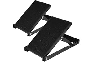 ‎HVO Kniebeugen Wadendehner Keil Squat Wedge: Knieretter Keile Keilekniebeugenblock Wadentrainer Wadenstrecker Calf Stretcher Mobility Block Stahl Schwarz 2er Set