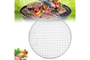 GENERISCH Stainless Steel Round Cooking Grate for Fire Bowl, Round Grill Grid, BBQ Grill Grid, Stainless Steel Baking Tray, Even Heat Distribution and Easy Cleaning, for Camping, Garden, Picnic (55 x 55 cm)