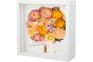 RMIVEGLIA Cornice profonda in legno, cornice 3D per oggetti e decorazioni – Cornice 20x20, ideale come cornice foto per ricordi, bouquet da matrimonio e fiori