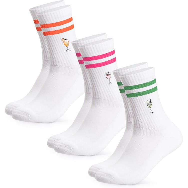 Made by Nami Grappige Tennissokken Dames Heren - Unisex Crew Sokken met Tekst 3 Stuks Katoen Wit Ademend