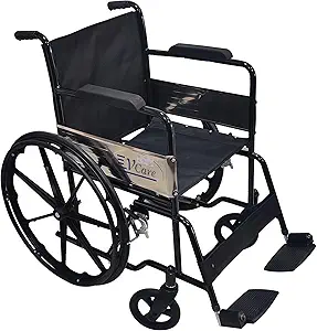 Veayva DELUX folding spokes wheel chair use with self and attendant brake