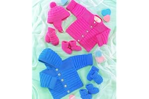 UK Hand Knit Association Baby Cardigan, Jacket, Hat & Booties DK Knitting Pattern UKHKA