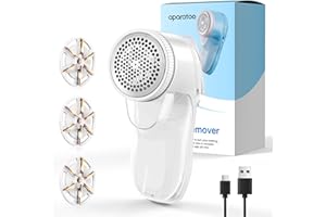 TIPTOP HOME Lint Remover Fabric Shaver, Bobble Remover for Clothes Lint Remover Debobbler Clothes Shaver 2-In-1 Lint Roller Wool Defuzzer Fluff Remover Quick and Effective (3 Blades Included)