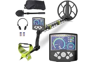 MCJ Metal Detector per adulti professionale - Metal Detector impermeabile IP68, alta precisione, modalità per tutti i metalli, disco, tacca e punta, display LCD più grande