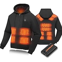 Verwarmde Hoodie Voor Heren En Dames, Thermisch USB Sweatshirt Verwarmingsinstellingen Verwarmingszones
