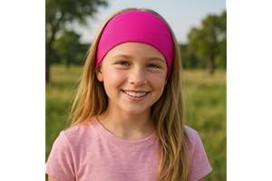 Wollhuhn ÖKO 222222210 Bandeau élastique pour garçon/fille/femme uni double couche doux (rose uni)