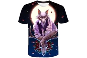 UBUB Impression 3D Dessin Animé Japonais Manga Beastars T-Shirt Hommes Femmes Enfants D'été Casual Manches Courtes Loup Lapin Tops Cool T-Shirts
