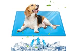 WENGX Dog Cooling Mat,Pet Rabbit Puppy Self Cooling Mat,Non-Toxic Gel Ice Pads for Dogs Cats,Scratch-resistant Pet Cool Mat,Double-Sided Use (50 * 65cm)