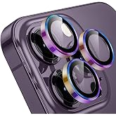 BUFF LABS iPhone 14 Pro Max / 14 Pro, 9H Safir Cam Kamera Metal Lens Koruyucu, BLLK, Renkli