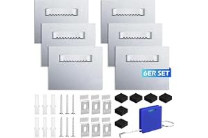 Hanyousheng 6 stycken självhäftande foto- och spegelkrokar, starkt bildstöd, dibond/aluminiumpaneler och akrylglas, kan belas