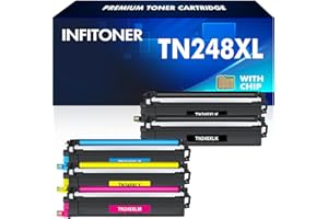 INFITONER TN248XL TN248 DCP-L3560CDW Toner : Lot de 5 Compatible pour Brother HL-L3240CDW TN-248XL TN -248 MFC-L3740CDW MFC-L3760CDW DCP-L3520CDW DCP-L3520CDWE MFC-L8390CDW TN 248XL TN-248VAL 248CMYK