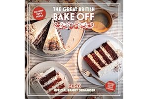 2026 FAMILY ORGANISER THE GREAT BRITISH BAKE OFF 5 COLUMN MONTH TO VIEW SQUARE WALL CALENDAR OFFICIAL PRODUCT