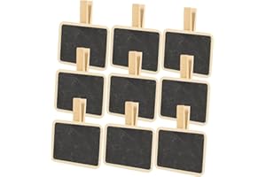 HOMSFOU Lot de 10 mini pinces à linge rectangulaires en polyvinyle effaçables