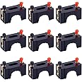 Rustark 10 Pcs Series or Parallel D Battery Holder Set, Plastic D-Cell Battery Holder, Physical Science Battery Holder,Ã‚ Labs Basic Beginner Circuit Kit, Home School Educational Kit