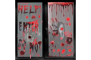 UDIKEFO Halloween Decorations Indoor Window Stickers, 6 sheets