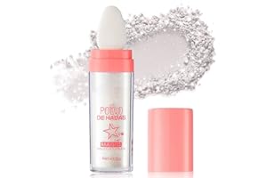 ‎OFANYIA Ofanyia Highlighter Powder Stick, Polvo De Hadas Highlight Patting Powder, Body Brighten Glitter Shimmer Three-dimensional Sparkle Patting Powder for Face Eyes Lips Hair Body Glow Makeup