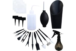 Anvin 20 Pieces Succulent Plants Tools Mini Garden Transplanting Tool Set for Fairy Garden Planting, Miniature Plant Care of Cactus, Houseplant, Bonsai Plants Tools Kit
