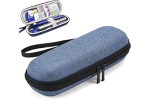Pizsieat Insulin Kühltasche Reise Diabetiker Tasche Tragbare Oxford Insulin Pen Tasche Diabetes Tasche für Insulin Pen, Insulinspritzen, Medikamente, Medizinische (Nur Tasche, Marineblau)