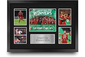 HWC Trading FR A3 Liverpool Caraboa Cup Champions 2024 Printed Memorabilia Signed Autograph Photograph Display for Football Fans and Supporters - A3 Framed