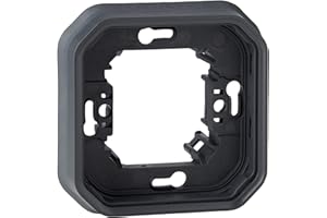 Legrand - Soporte de placa impermeable Plexo para la instalación de los mecanismos compuestos en posición empotrada - Antracita