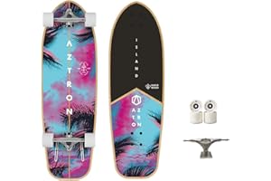 Aztron Surfskate ISLAND 30 skateboard shortboard 76x24 cm, Nero, S