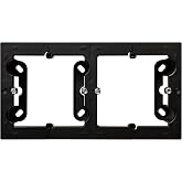 SIMON 10 BOX SURFACE DOUBLE BLACK BASE PLUG PLUG IP20 | No-work installation, vertical or horizontal mounting