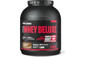 Body Attack Extreme Whey Deluxe - Chocolate Coconut Cream, 2,3 kg - Made in Germany - Eiweißpulver mit Aminosäuren, Triple-Complex, CFM Whey Isolate, Protein-Pulver, fettarm, zuckerarm