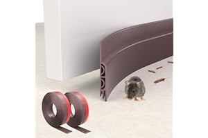 Conwang 39 inch Brown Draft Excluder for Doors Self Adhesive,Draught Excluder for Bottom of Door,Door Draft Excluder Sealing Strip for Front Door,Under Door Draft Stopper Seal