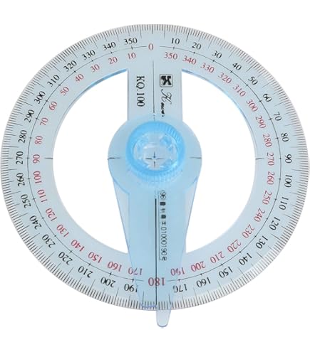 White 360 Degree Protractor Round Ruler Gauge Angular Drafting Tools Circle Protractor For School Education Office Classroom 6 Inch, Writing And Correction Supplies, Protractors