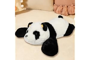 MeHoo 3.3LB Weighted Dog Plush,23.6 Inch Weighted Toy for Anxiety,Weighted Stuffed Animals Throw Pillow,Furry Weighted Plushies Hugging Pillow Cute Plush Doll for Birthday Panda