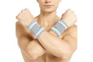 Neotech Care - Bandaż na nadgarstek - dzianina z włókien bambusowych - lekka i oddychająca - dla mężczyzn i kobiet - na prawą lub lewą rękę - do ocierania potu, do sportu (Szary, 2 jednostki, L)