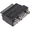 Link 07645 Adattatore, SCART 21 Poli Maschio, 3x RCA, Femmina e 4 Poli S-VHS, Femmina con Selettore