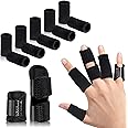 ELECDON Finger Splint, Set of 2 Trigger Finger Brace with 10 Nylon Sleeves for Finger Pain Relief and Sport Injuries, Swelling Tendon Release Relieving Finger Stiffness and Sprained Knuckles