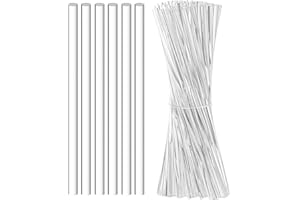 MIGUBIGU 20 Pezzi Asta Acrilico Trasparente 8 mm x 30 cm, Asta Rotonda Acrilico, Bastoncini Acrilico per Cake Topper Riutilizzabile, per l'Artigianato e Decorazione di Torte