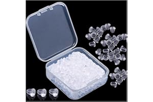 AILIVER Fermoirs de Boucles d'Oreilles Silicone transparent 500 Pièces Bouchons de Boucle d'oreille pour Remplacement Bricolage(Taille 4 * 4 mm)