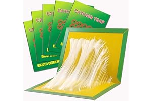 VESMIGA Multi-Use Boards Sticky Trap Pads - 5 Pack Large Extra Strong Board Sticky Trap Pad for Multiple Insects in Indoor Outdoor Home Kitchen Garden