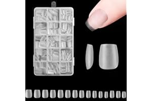 ZAHRVIA Uñas Postizas 360PCS, Soft Gel Tips 15 Tamaños Uñas Postizas Cortas Ballerina, PMMA Resina Uñas Falsas Puntas Kit de Uñas para Salón Casa