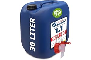 WILAI plasteo® 30 Liter Kanister blau mit Hahn, DIN 61