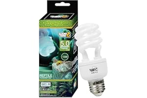 LUCKY HERP UVB terrario, lampada rettile UVA e UVB 150 E27 13 W UVB 5.0, adatta per tartarughe, polli, cani, gabbiani e altri anfibi e rettili