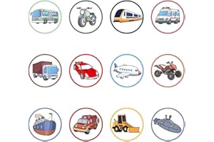 GOSKNOR Magiczna naklejka na siedzenie do nauki korzystania z nocnika – cele wielokrotnego użytku do treningu toalety, naklejki zmieniające kolor dla chłopców i dzieci (transport)